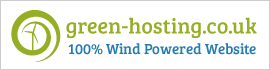 Green Hosting logo 100% wind powered website